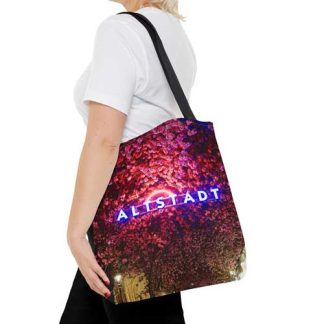 Tote Bag, Kirschblütenstraße bei Nacht