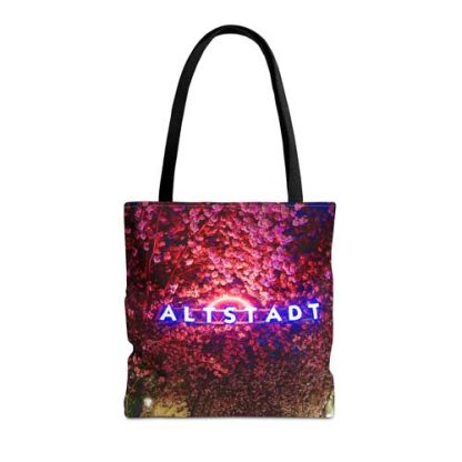 Tote Bag,Vorderseite Kirschblütenstraße bei Nacht